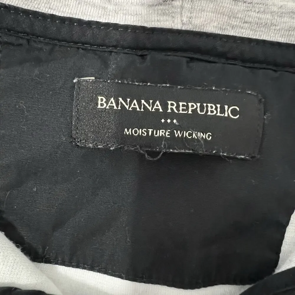Banana Republic Men’s Size L Gray Moisture Wicking 1/4 Zip Pullover Layers